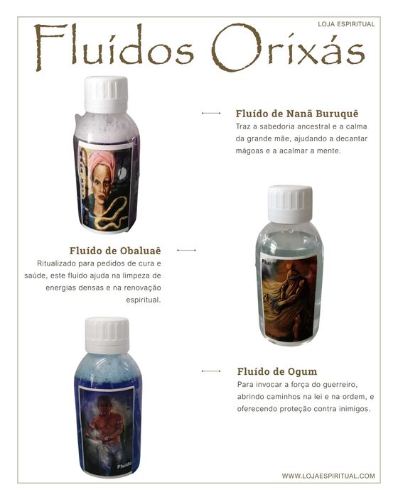 Fluídos dos Orixás para Proteção e Harmonia