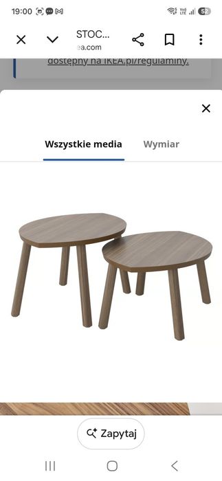 Stoliki w zestawie nowe
