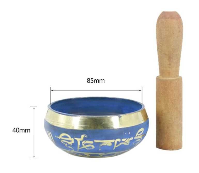 Taça do Tibete em Cobre 8,5 cm + Martelo - Budismo Meditação Yoga