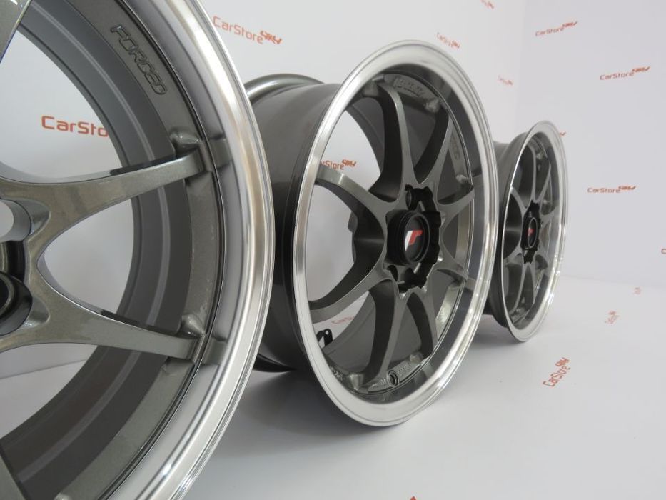 Jantes Japan Racing JR5 15x7 ET35 4x100 Gun Metal w/Machined Lip