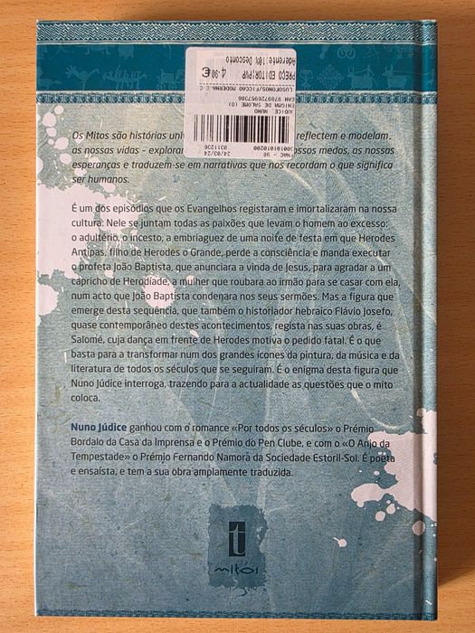 Livro "O Enigma de Salomé" de Nuno Júdice
