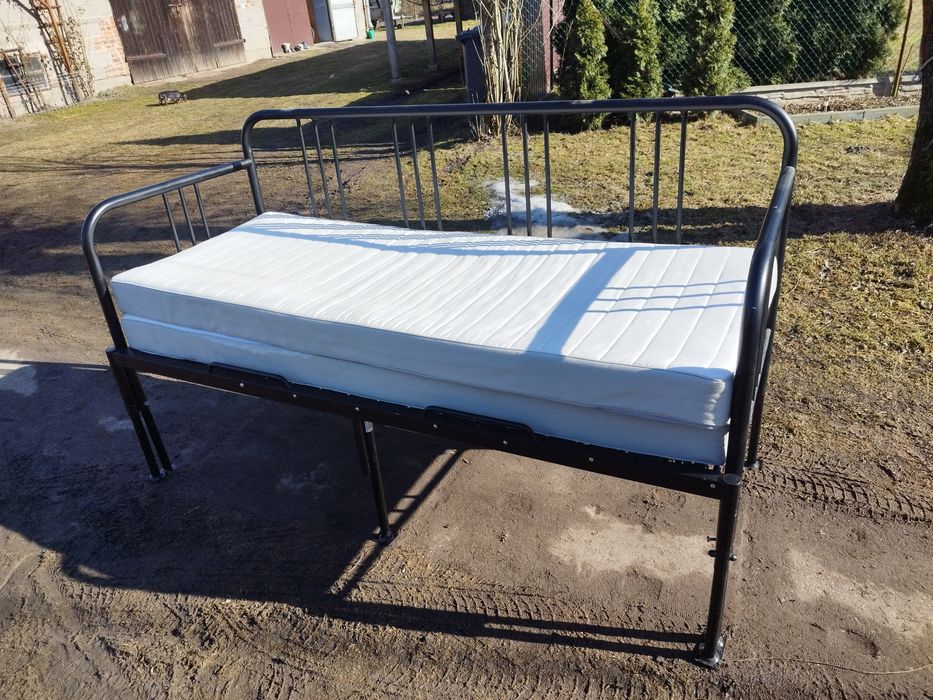 Łóżko rozsuwane Ikea Fyresdal 200 x 160 działka Camper 2x materace sprężynowe