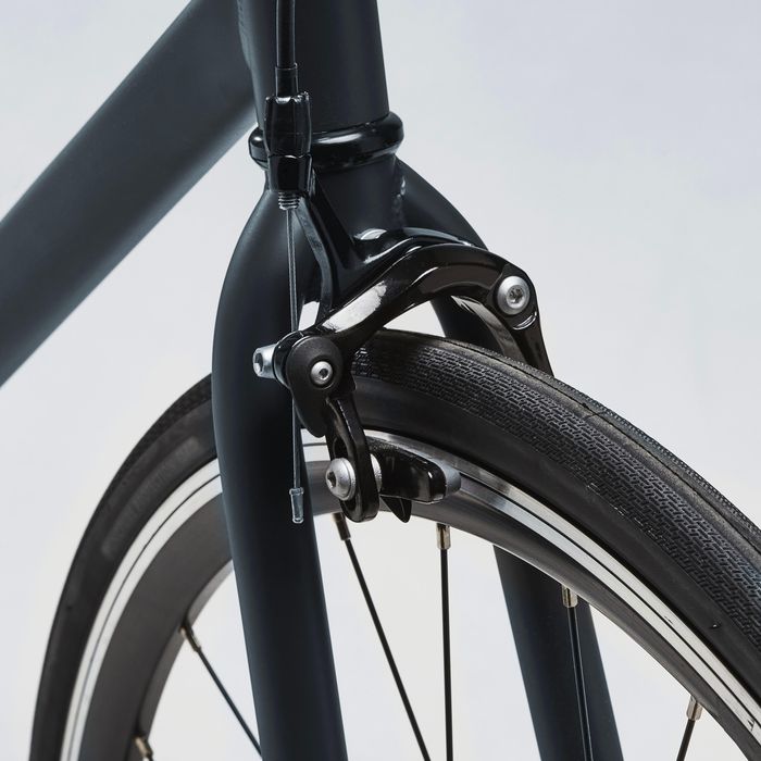 BICICLETA DE CIDADE SINGLE SPEED 500 CINZENTO CARBONO