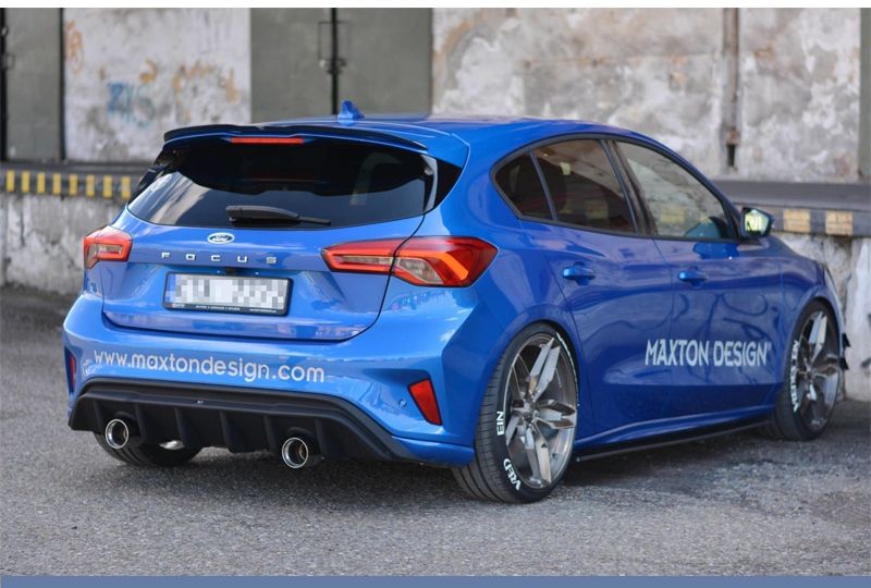 DIFUSOR TRASEIRO FORD FOCUS ST / ST-LINE MK4 2018-- PRETO BRILHANTE