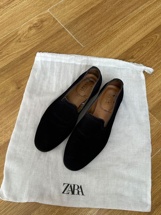 Чоловічі темно сині лофери Zara