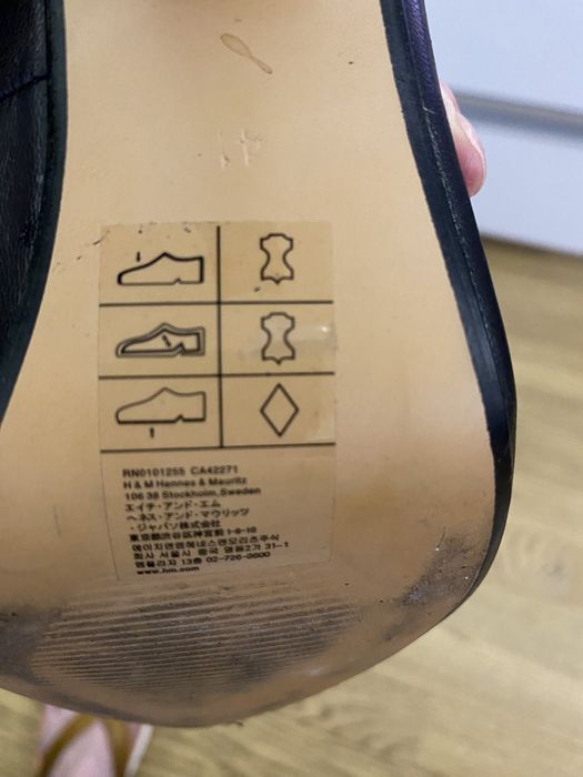 Туфлі H&M з натуральної  ніжної шкіри р. 41 зі вставками замши H&M