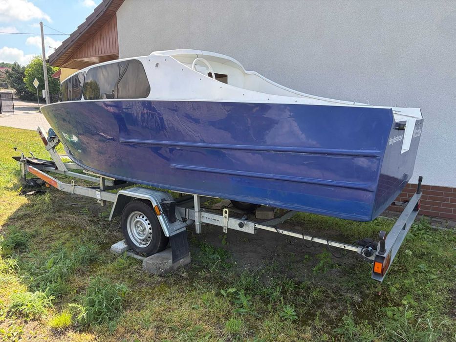Łódź motorowa elektryczna z silnikiem Haswing 2HP  + nowa przyczepa Temared 5 nowa cena!