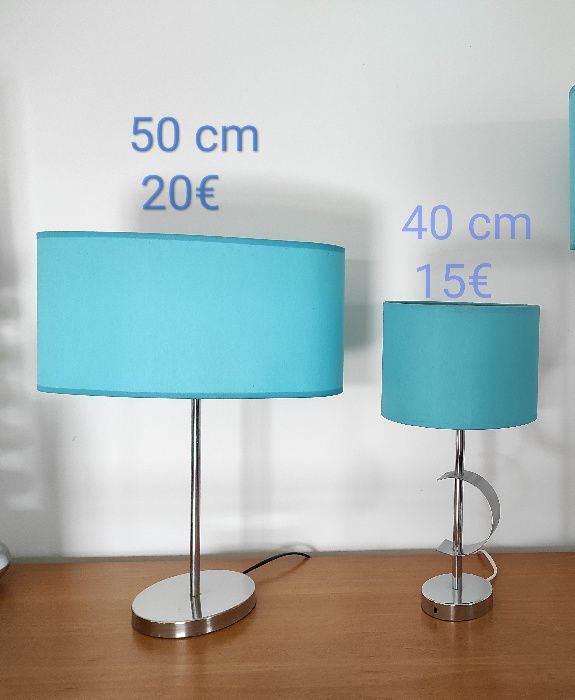 Candeeiros e Decorações em Azul