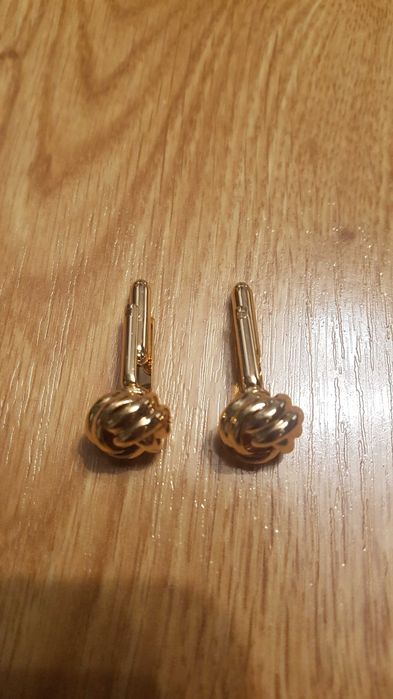 Spinki do koszuli złote