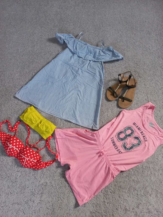 MEGA Paka 16 szt !! Zestaw ubrań XS / S  34 / 36 same konkrety  buty