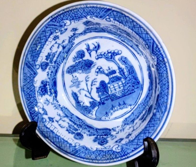 Antiga Taça Chinesa Azul e Branca