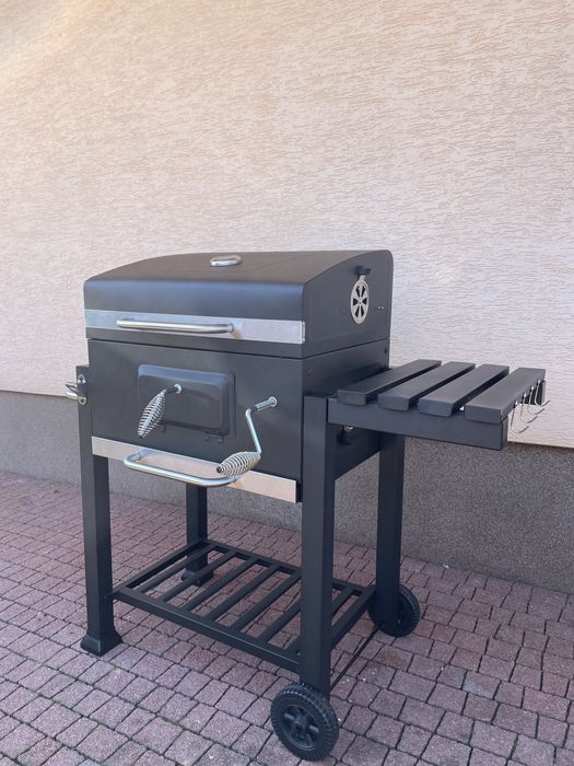 Duży Grill Węglowy XXL - Żeliwny Ruszt!