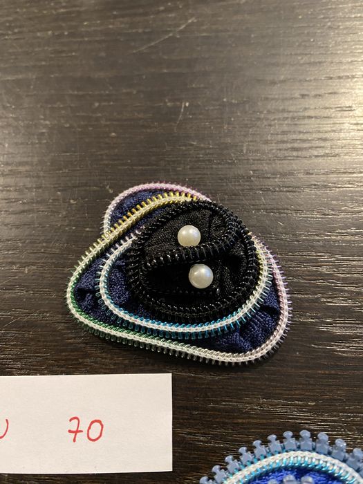 Broszki handmade z suwaków unikat zestaw 70