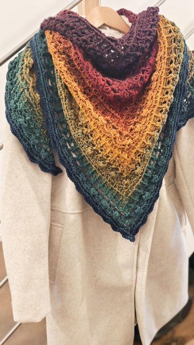 Chusta szydełkowa ombre