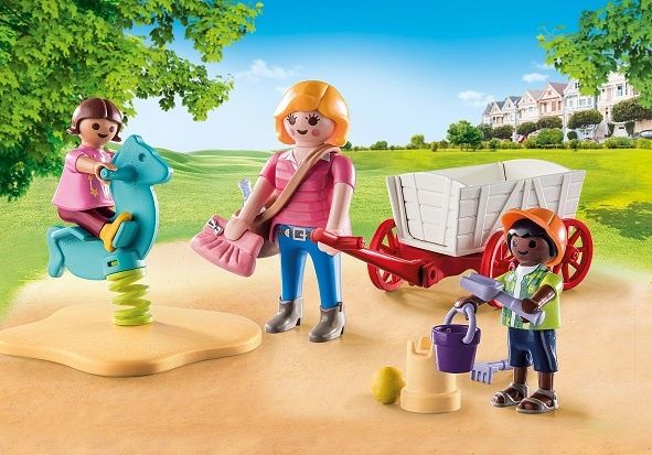 Playmobil educadora com carrinho NOVO