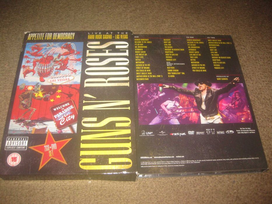 Guns n Roses "Appetite for Democracy" Edição Especial Deluxe com 2 CDs+DVD em Digipack/Raro!