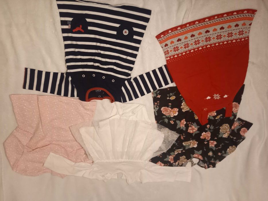 Pakiet! 6 szt. Sukieneczki dla dziewczynki, r. 74-80, H&M, Nutmeg