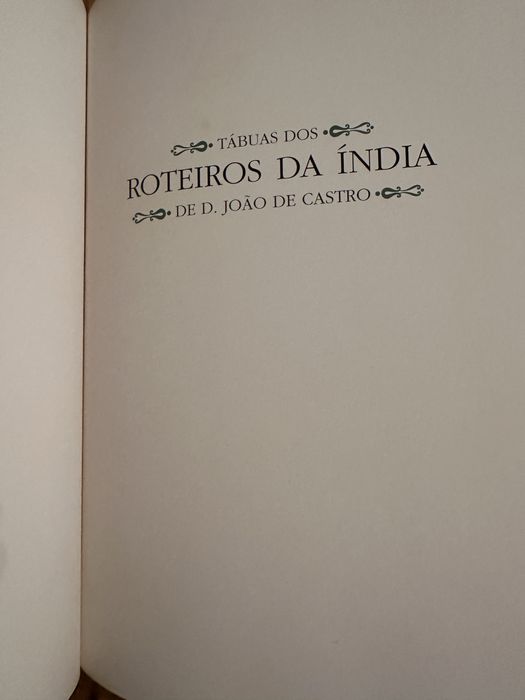 Livro tábuas dos roteiros da Índia por D.Joao de Castro