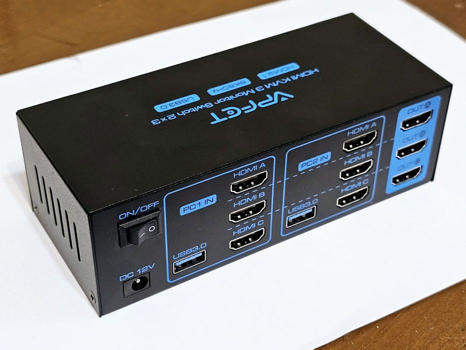 Свіч HDMI KVM 3 Monitor 2x3 VPFET VP-SW231