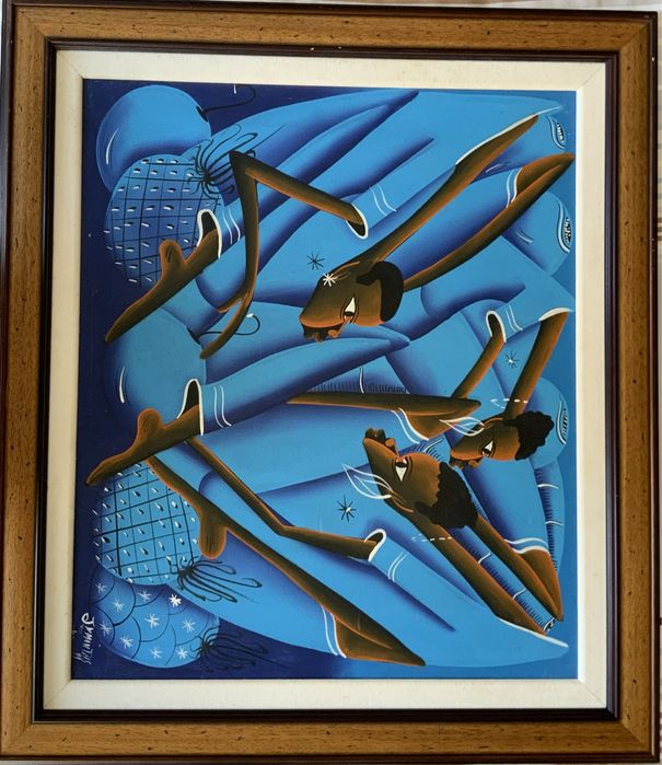 Ethnic painting with frame.