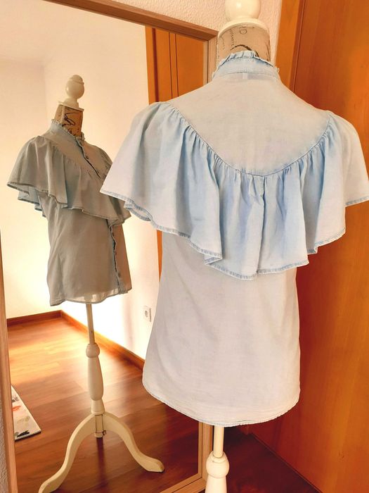 Camisa azul Pull & Bear