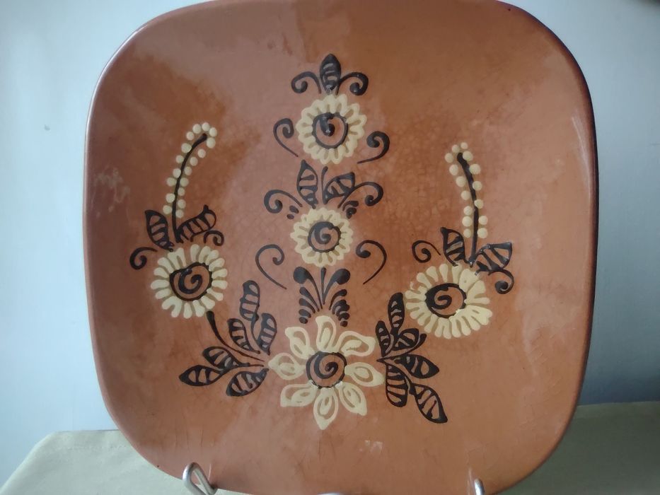 Talerz 29cm ceramika Łysa Góra Kamionka kolekcja PRL