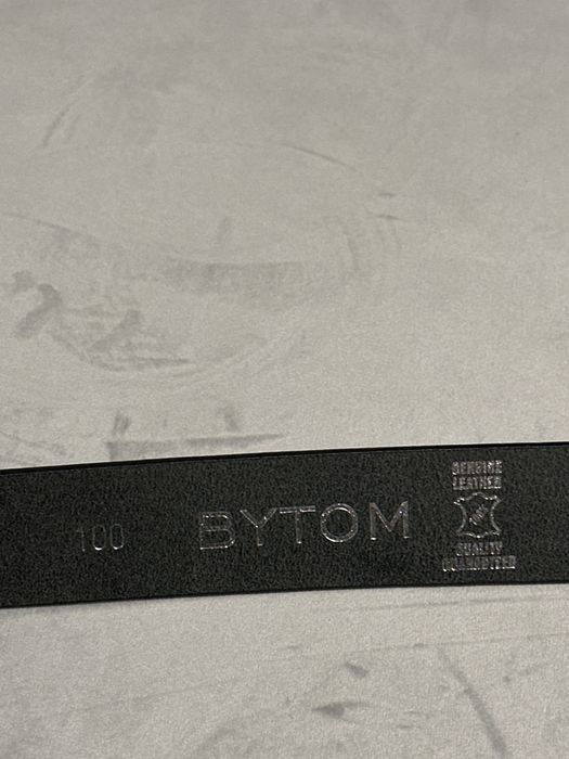 Skórzany nowy pasek 100cm z czarną klamrą