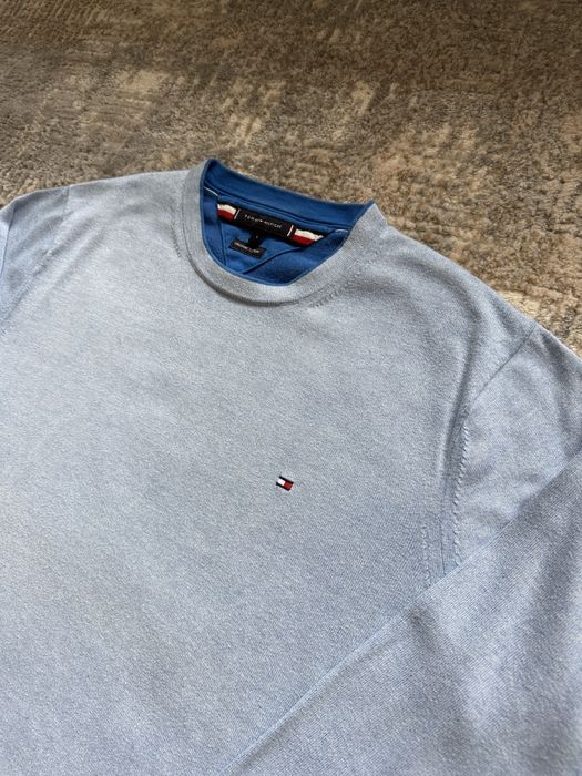 Sweter Tommy Hilfiger Baby Blue Small Logo Sweater Nowsza kolekcja 2020