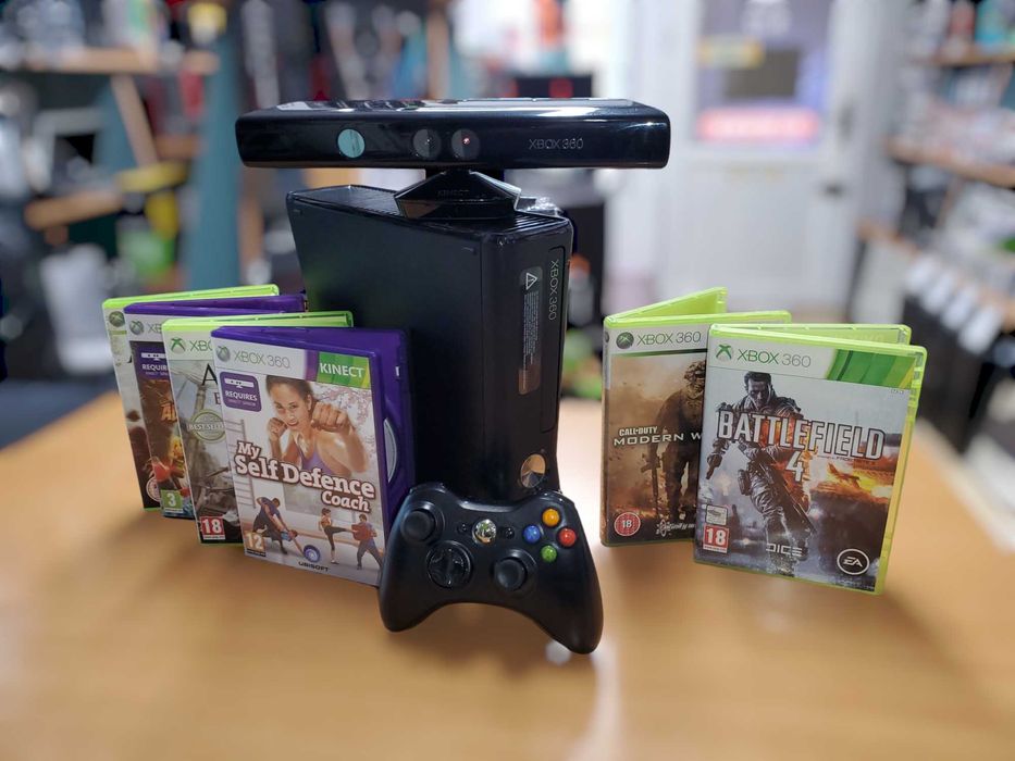 Konsola Xbox 360 + Kinect + gry + pad