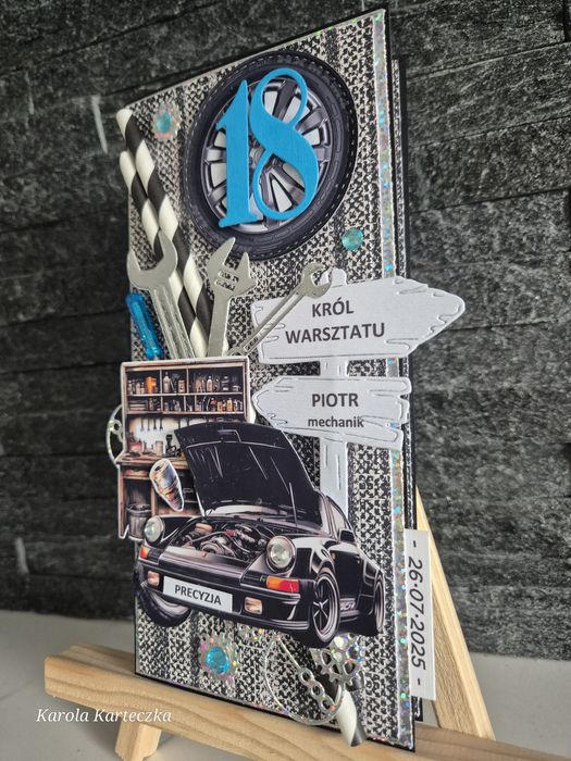 Kartka urodzinowa mechanik 18/30/40/50/60