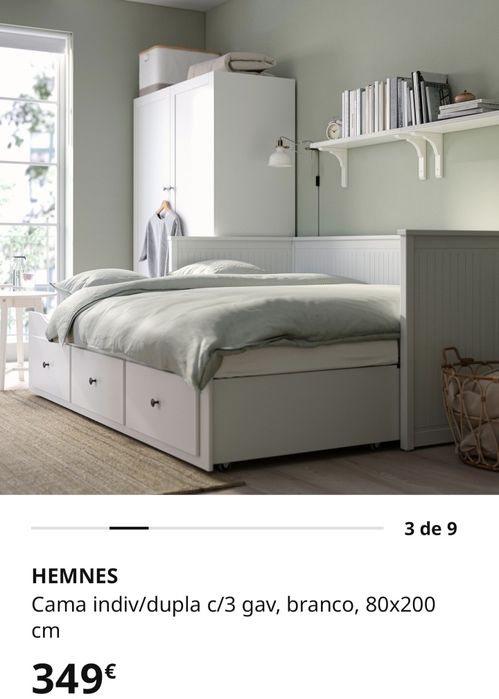 Cama Hemnes com gavetas
