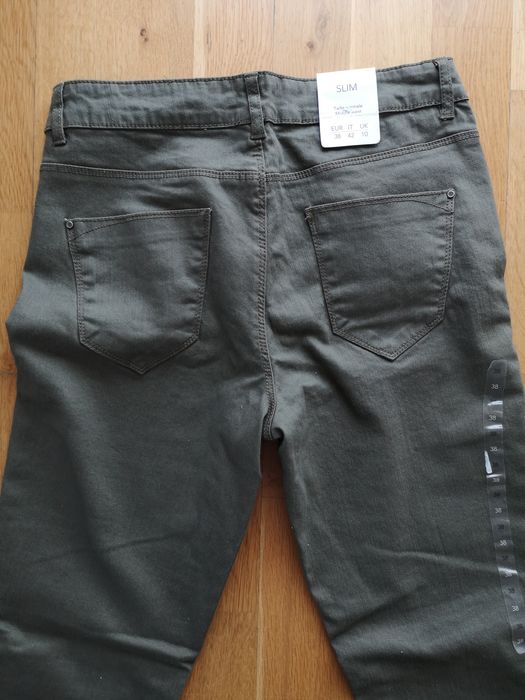 Spodnie damskie slim/ khaki/ Camaieu 36/38/nowe