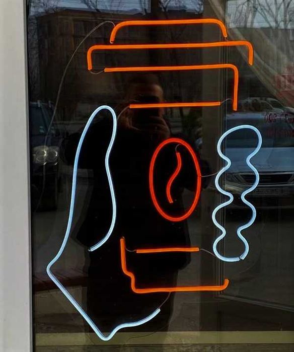 Неонова вивіска по макету, вивіска неон, неоновая вывеска