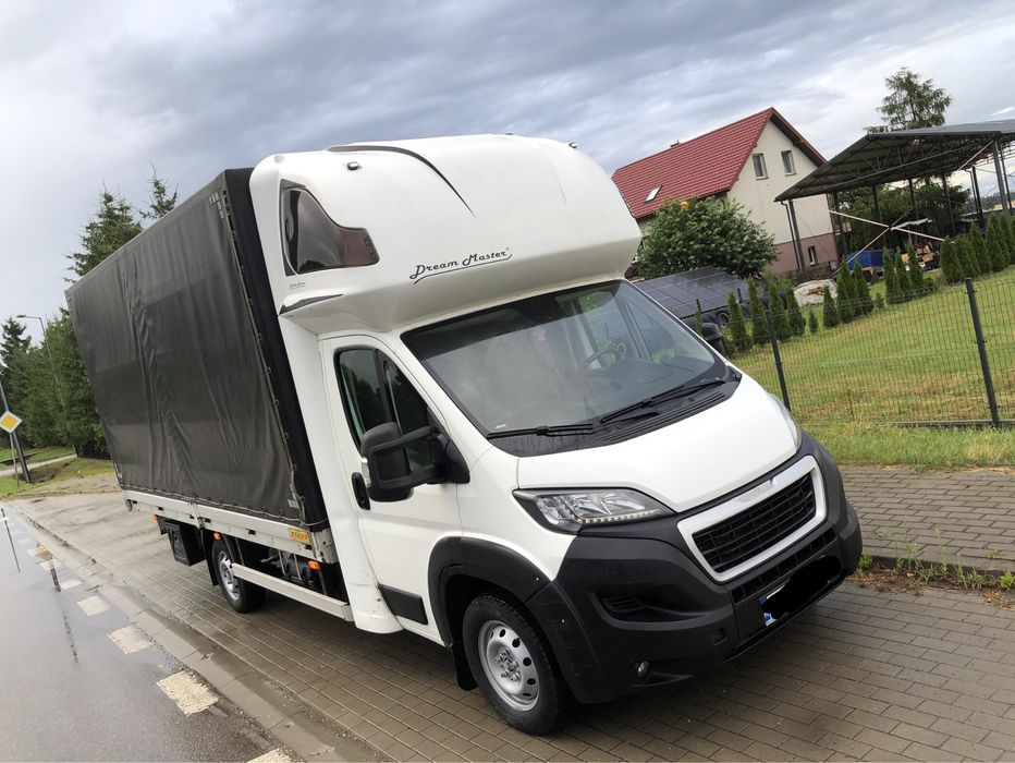 Peugeot boxer 2018r 1 wlasciciel bez adblue max rozstaw 10 epal plandeka laweta skrzynia fiat ducato renault master opel movano