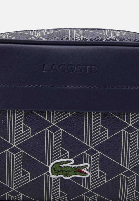 100% ОРИГІНАЛ Lacoste blue monogram crossbody сумка кросбоді синя