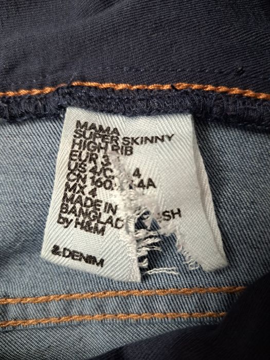Spodnie ciążowe H&M 34 mama super skinny high rib