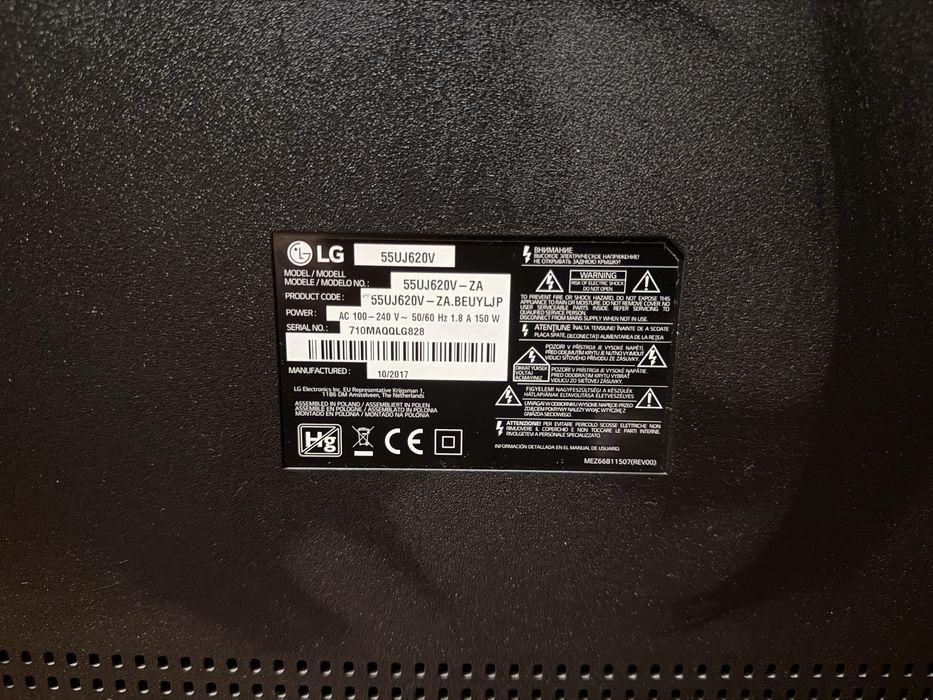 TV LG 55UJ620V – 55’’ 4K UHD Smart