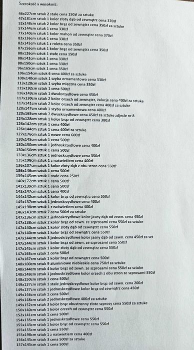 OKNA Plastikowe PCV z demontażu drzwi balkonowe, różne wymiary