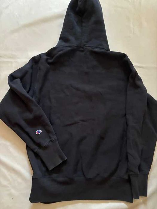 Bluza Champion Reverse Wave z kapturem hoodie Czarna L vintage