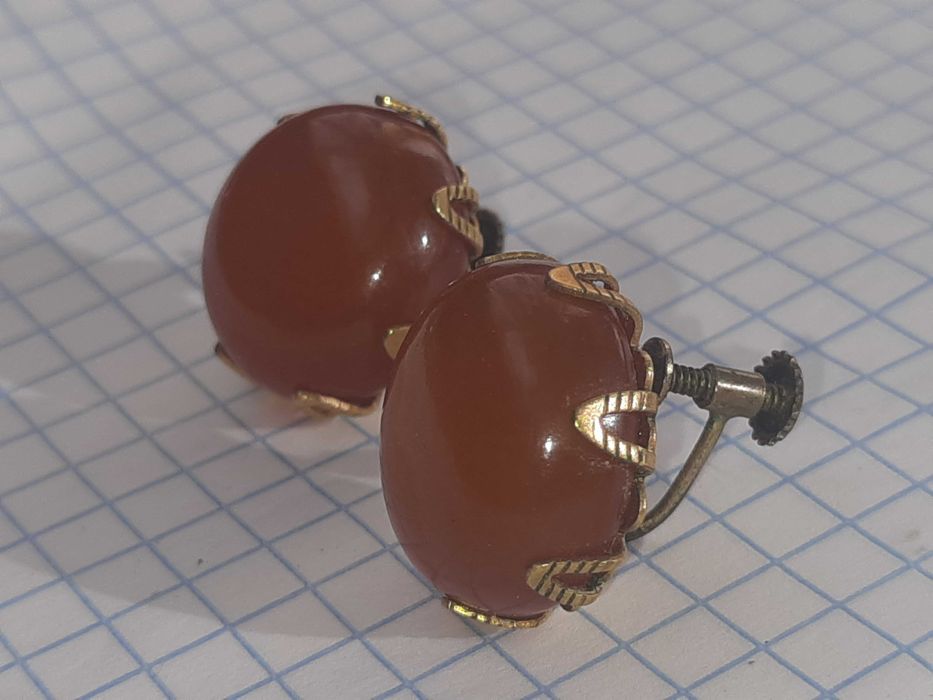Серьги янтарные из СССР