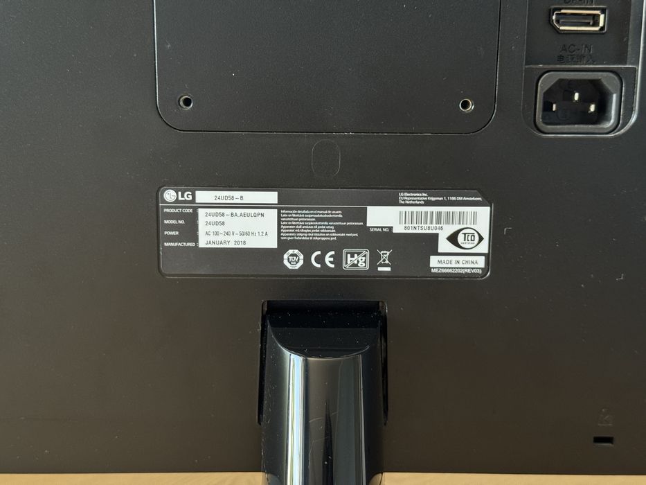 Monitor LG 24UD58-B 24” 4K IPS 60 Hz + przewód DisplayPort