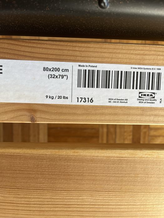 Cama IKEA MINNEN para crianças com colchão 80x200