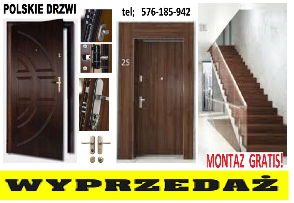 wejściowe drzwi akustyczne z montażem, ZEWNĘTRZNE WYPRZEDAŻ