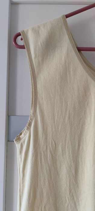 Bawełniana jasnożółta bluzka top podkoszulek XL 42 14 cotton