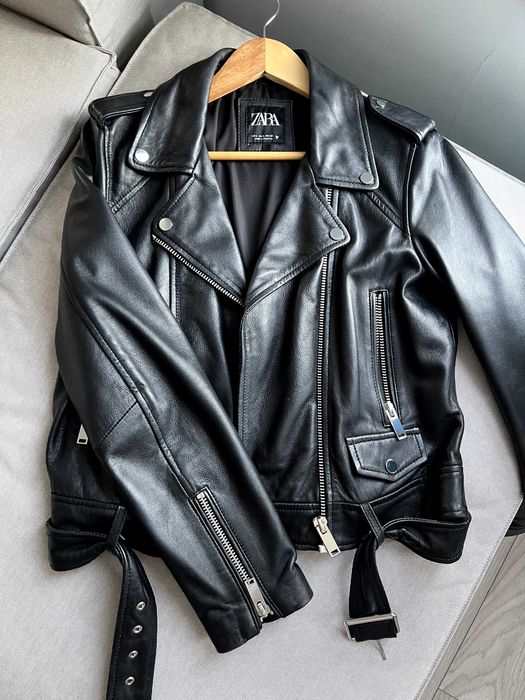 Шкіряна жіноча куртка ZARA
