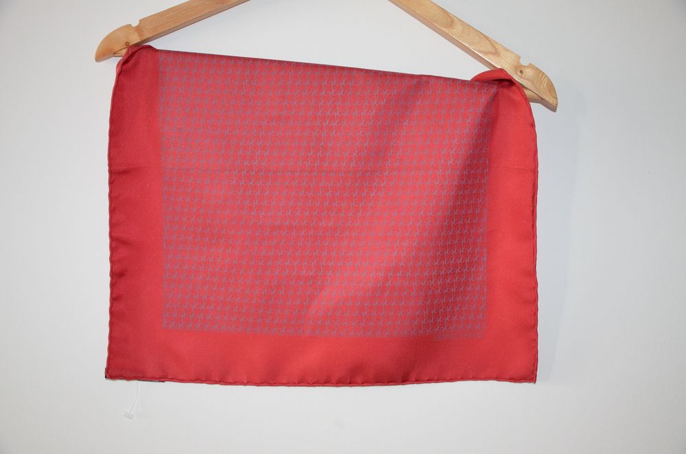 bordowa chusta Hermes 100% silk jedwab