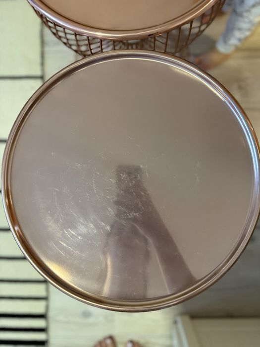 Mesa de cabeceira em fio de metal, Janik, bronze | LaRedoute