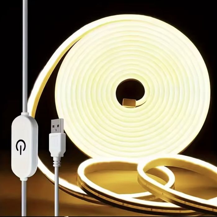 LED стрічка USB вологостійка 2 м, светодиодная лента юсб водостойкая