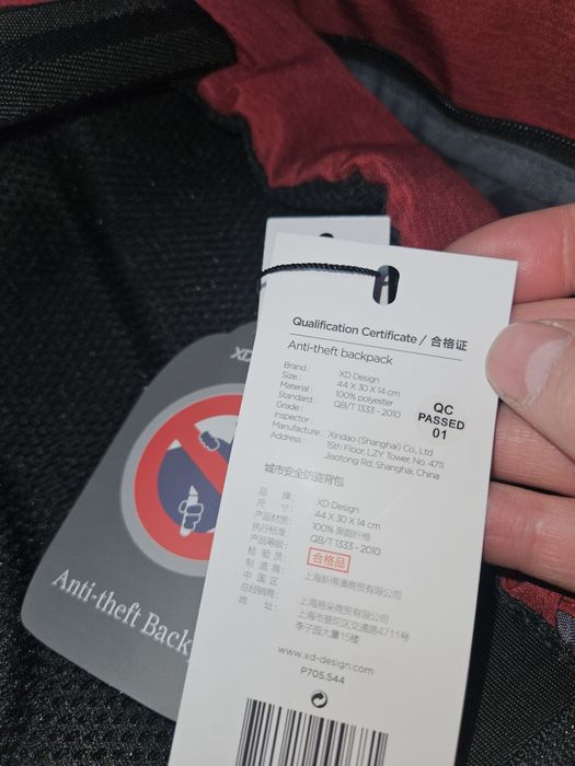 Оригінальний антивандальний рюкзак Xd design Bobby.  P705.544