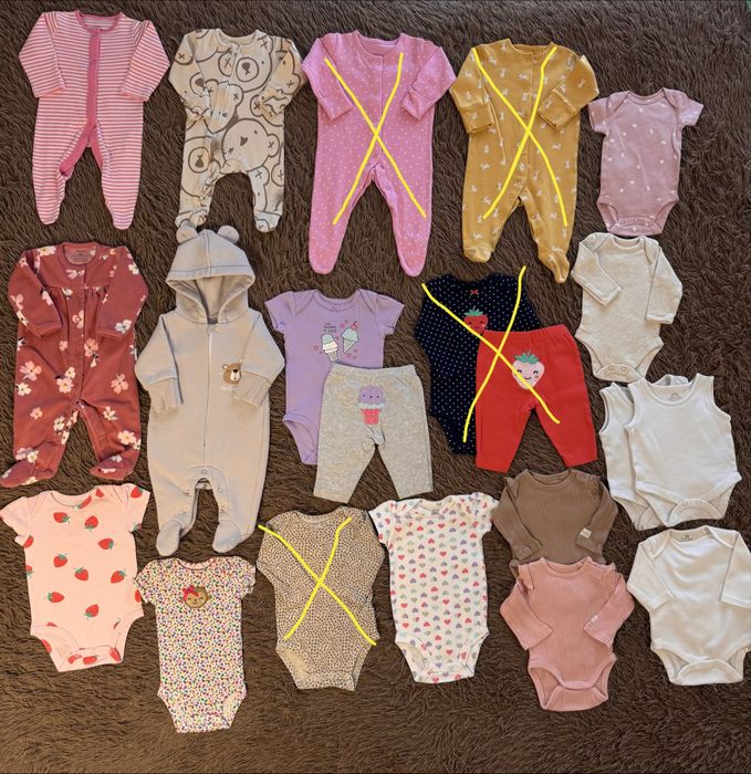 Пакет фірмового одягу для дівчинки 0-3міс Next Carter’s